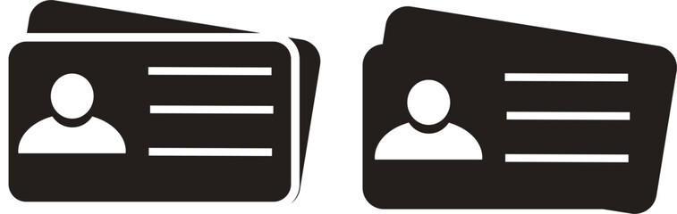  ID card icon, Identification card, Employee clerk card, Design for website and mobile app