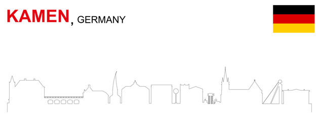 Fototapeta premium Kamen Silhouette , NRW Germany 