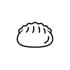 Dumpling simple vector linear icon concept  