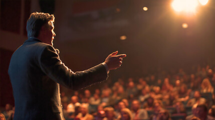 Christian pastor preaching a sermon at church, speaker giving a spiritual speech to a congregation, gospel ministry event with prayer and worship, religious leader teaching the bible for faith and hop