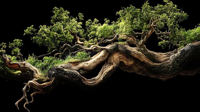 闇夜の古樹の息吹