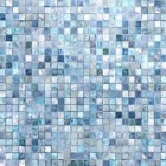 Fototapeta premium Abstract Mosaic Pattern in Shades of Blue and Aqua Tiles