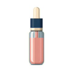 Pink Serum in Glass Dropper Bottle