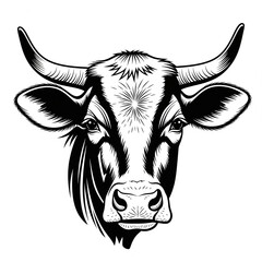 cow head vector