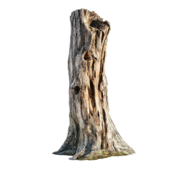 A large tree trunk with a hole in the middle