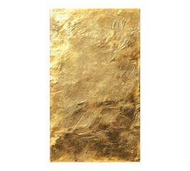 A gold colored piece of paper with a textured surface