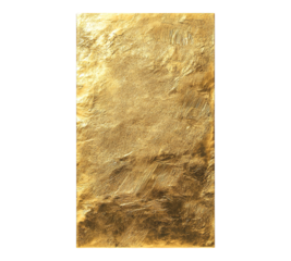 A gold colored piece of paper with a textured surface