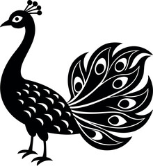 vector illustration of a peacock