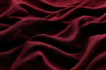 Fototapeta premium A dark red background with waves of fabric