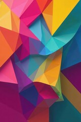 Vibrant, overlapping geometric shapes form abstract colorful background , modern, bold, trendy