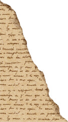 torn old vintage paper collage cutout