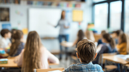 students in classroom, AI generated