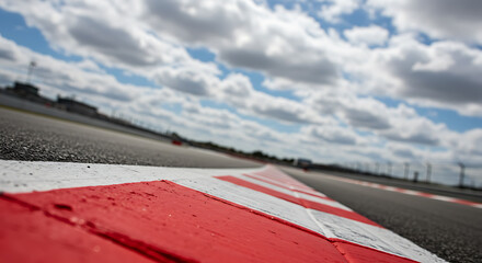 Asphalt and Sky: Racing Track Perspective