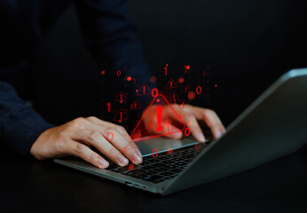 Alert about cyber attacks on laptops, cyber attacks on computer networks, viruses, spyware, malware...