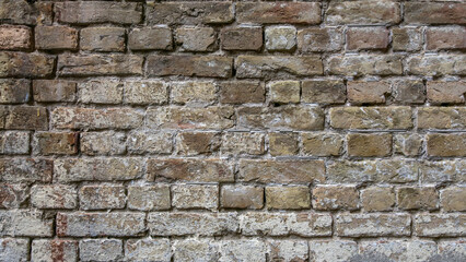 Surface of an old brick wall