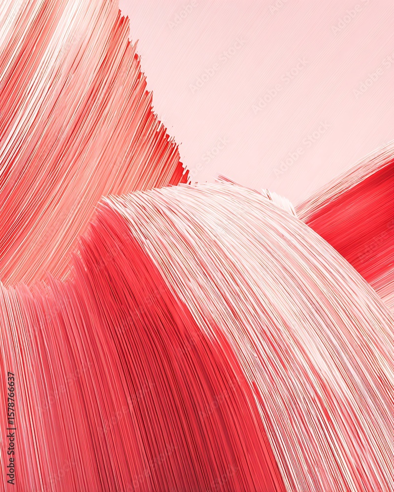 Poster abstract lines in red monochrome style