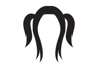 A collection of women's hairstyles of various forms. Wigs for creating different images
women wigs hairstyle silhouette vector illustration design