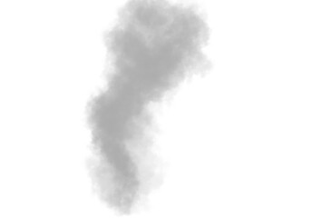 Realistic Gray Smoke Vapor Cloud Shape – Isolated Misty Texture on Transparent Background for Cinematic Effects and Photo Overlays