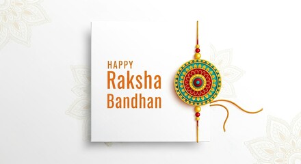 illustration of decorated rakhi for Indian festival Raksha Bandhan background for card, holding and poster.