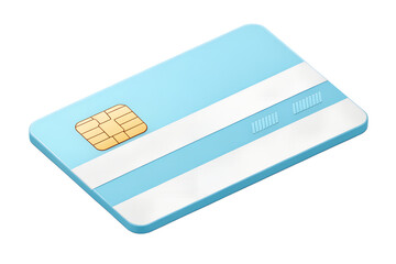 3D Credit Card Icon with Chip | Clay Style Plastic Payment Card Illustration for Fintech, Online Banking, and E-Commerce