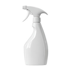 White Plastic Spray Bottle: A clean, minimalist image of a white plastic spray bottle, perfect for showcasing your cleaning product designs or household cleaning concepts. 