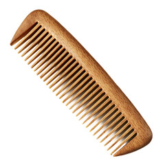 Wooden Comb's Elegance: A detailed look at a finely crafted wooden comb, showcasing its smooth texture and precision-cut teeth, set against a clean backdrop.