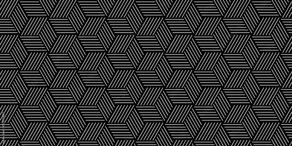 Poster seamless pattern abstract geometric with stripes. black and gray ornament. vector geometrical diagon