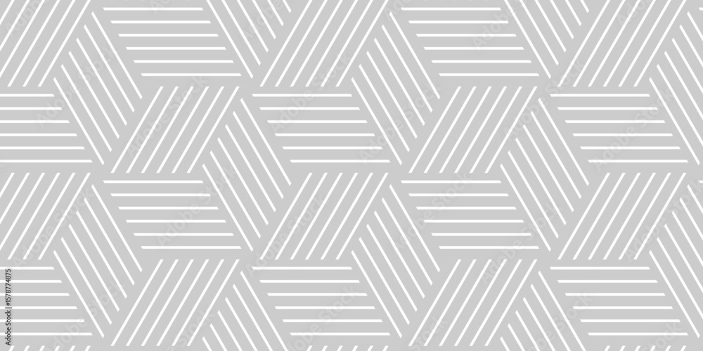 Poster seamless pattern abstract geometric with stripes. white and gray ornament. vector geometrical diagon
