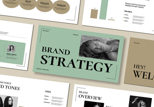 Brand Strategy Presentation Template Layout Design