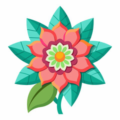 vector illustration of lotus flower