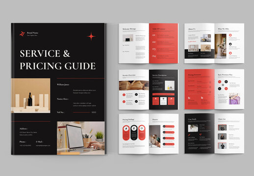 Service and Pricing Guide Template Layout
