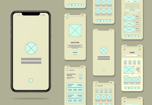Travel Mobile App Wireframe Ui Ux Layout