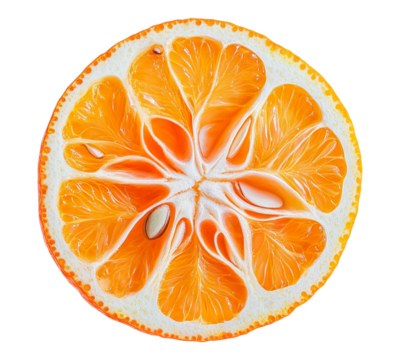 A close up of an orange with the peel removed