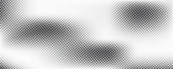 Grunge halftone gradient background. Faded grit noise texture. White and black sand wallpaper. Retro pixelated backdrop. Anime or manga style comic overlay. Vector graphic design textured template