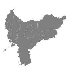 Obraz premium High Quality map of West Kalimantan is a province of Indonesia