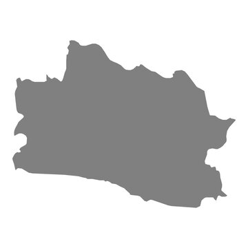 High Quality map of West Java is a province of Indonesia