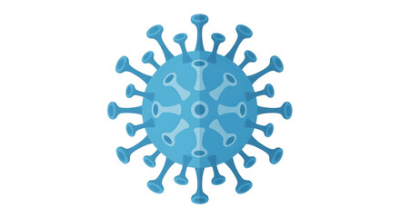 Stylized illustration of a virus particle, showing its structure.