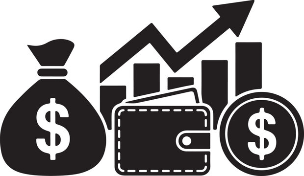 Abstract geometric shapes and lines in a dynamic composition with a distinctive silhouette style