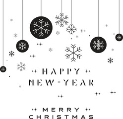 Happy New Year. Lettering text for Happy New Year