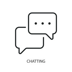 Chatting thin line vector icons.