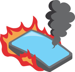 膨張、発火したスマートフォン