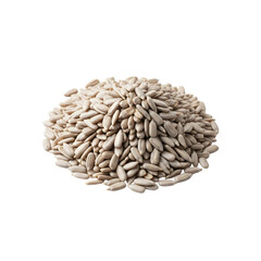 Obraz premium A closeup of a pile of shelled sunflower seeds, highlighting their natural, healthy, and nutritious qualities isolated on transparent background