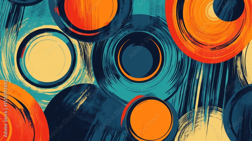 Poster the stock photo showcases a bold, seamless texture composed of intersecting abstract lines and circl