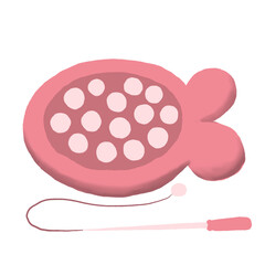 Pink Magnetic Fishing Toy - Cute Fish Game Illustration for Kids