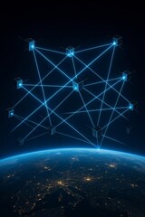 Fototapeta premium Global Positioning Satellite Network in Orbit #4