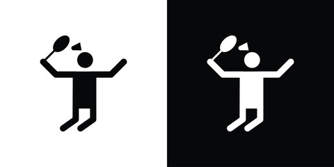 Badminton icon simple illustration in flat design