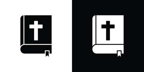 Obraz premium Bible icon simple illustration in flat design