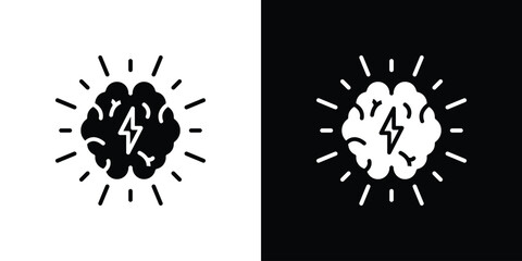 Brainstorm icon simple illustration in flat design