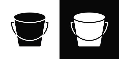 Bucket icon simple illustration in flat design