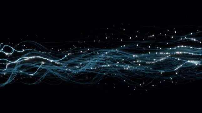 Blue vector illustration of flowing wave lines creating an abstract water pattern backdrop